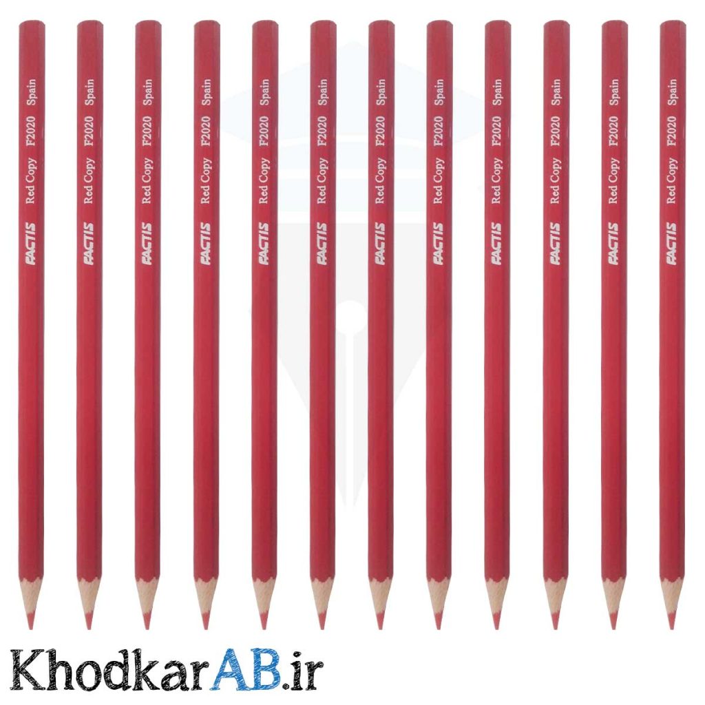 مداد قرمز فکتیس بسته 12 عددی مدل F2020