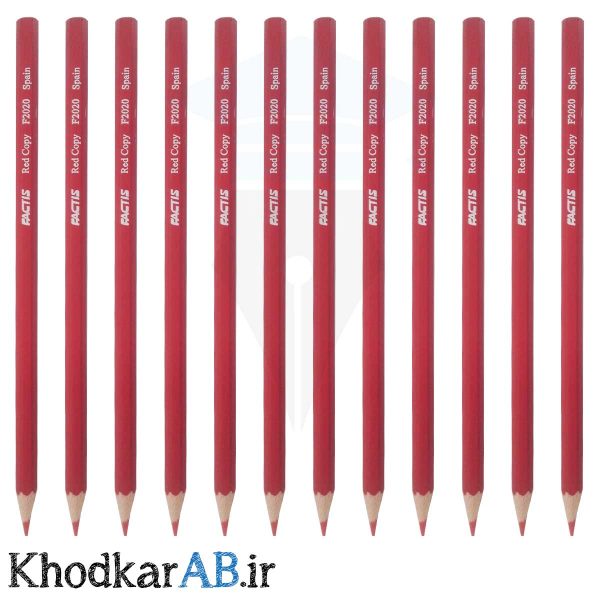 مداد قرمز فکتیس بسته 12 عددی مدل F2020