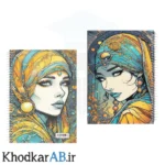 دفتر-جلد-سخت-مقوایی-ضخیم-سیمی-70-گرم-فانتزی-شفق-طرح-دخترانه-سنتی