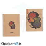 دفتر-سیمی-100-برگ-کوچک-کاغذ-70-گرم-جلد-کرافت-شفق-طرح-یاکوزا