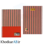 دفتر-سیمی-50-برگ-70-گرم-طلقی-طرحدار-کلاسیک-طرح-خطوط-عمودی