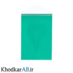 دفترچه-یادداشت-خبرنگاری-سیمی-بالابازشو-سبز-دریایی