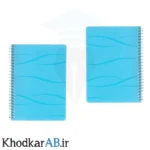 دفترچه-یادداشت-سیمی-طلقی-رنگی-آبی