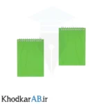 دفترچه-یادداشت-سیمی-طلقی-سبز