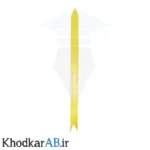روبان گلشو بزرگ رنگ زرد خالدار