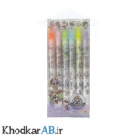 هایلایتر پاککن دار فانتزی بسته 6 رنگ