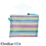 کیسه ریاضی توری زیپ دار سایز متوسط رنگ آبی روشن
