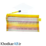 کیسه ریاضی توری زیپ دار سایز کوچک رنگ زرد