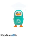 تراش مخزندار و پاک کن فانتزی طرح پنگوئن سبز