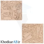 قطعات پازل چوبی 3 بعدی هلیکوپتر آپاچی