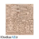 قطعات پازل چوبی 3 بعدی هلیکوپتر کبری