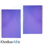 دفتر-100-برگ-سیمی-آفرین-80-گرم-جلد-طلقی-رنگی-ضخیم--رنگ-بنفش