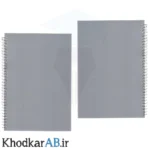 دفتر-زبان-سیمی-3-خط-50-برگ-70-گرم-جلد-طلقی-رنگی-طوسی