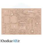 قطعات پازل چوبی 3 بعدی طرح جیپ 45 قطعه