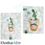 کلاسور-26-حلقه-فانتزی-کارن-جلد-سخت-با-یدک-100-برگ-و-دیوایدر-فانتزی-طرح-گلدان-هنری