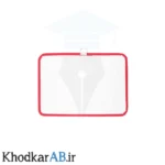 تخته-وایتبرد-دو-طرفه-با-آویز-فلزی-قرمز