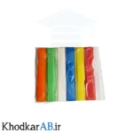 خمیر بازی 6 رنگ مقوایی آریا