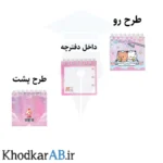 دفترچه یادداشت فانتزی سیمی سایز 7 در 7 سانتیمتر طرح گربه در حمام
