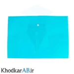 پوشه-دکمه-دار-آ3-طلقی-رنگی-آبی