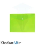 پوشه-دکمه-دار-آ4-طلقی-رنگی-سبز