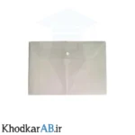 پوشه-دکمه-دار-آ4-طلقی-رنگی-طوسی