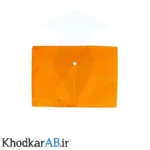 پوشه-دکمه-دار-آ4-طلقی-رنگی-نارنجی