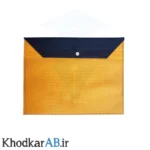 پوشه-دکمه-دار-آ4-پارچه-ای-دو-رنگ-زرد-و-مشکی