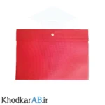 پوشه-دکمه-دار-آ4-پارچه-ای-قرمز