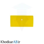 پوشه-دکمه-دار-ملخی-طلقی-رنگی-زرد