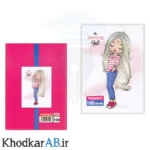 دفتر خطدار منگنه ای 100 برگ دولتی طرح دخترانه