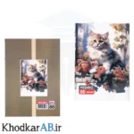 دفتر خطدار منگنه ای 80 برگ دولتی طرح گربه کیوت