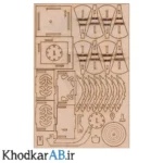 قطعات پازل چوبی 3 بعدی طرح گرامافون