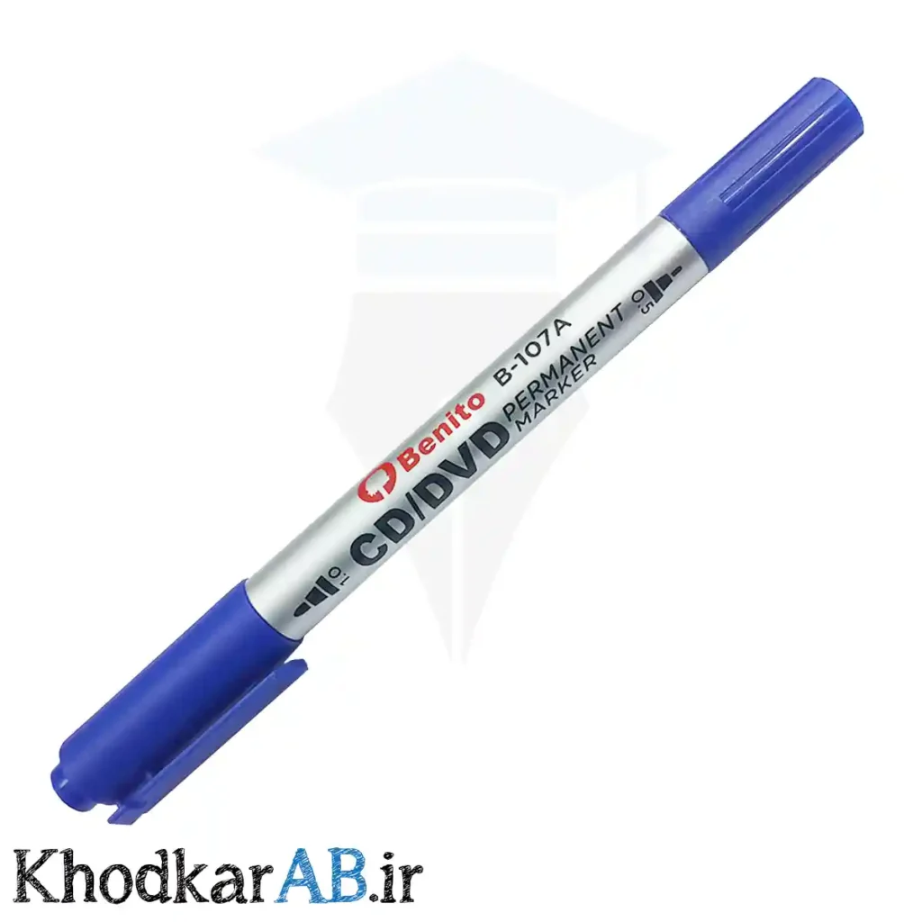 ماژیک سی دی 2 سر بنیتو رنگ آبی