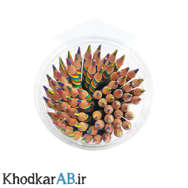 مداد 4 رنگ ام جی ام مدل رنگین کمانی