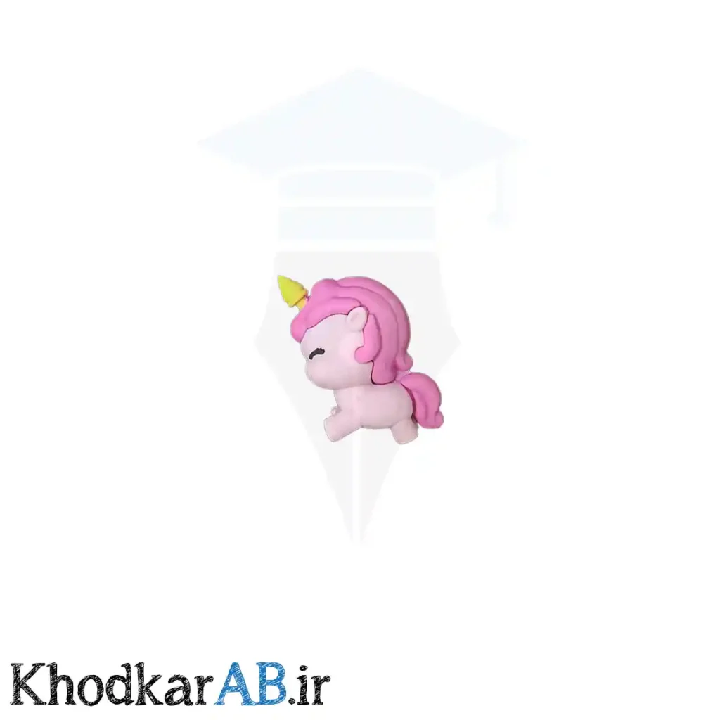 پاککن فانتزی 3 بعدی طرح اسب تکشاخ صورتی