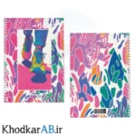 دفتر زبان 2 خط 50 برگ کلاسیک طرح رنگارنگ