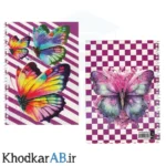 دفتر زبان 2 خط 50 برگ کلاسیک طرح پروانه
