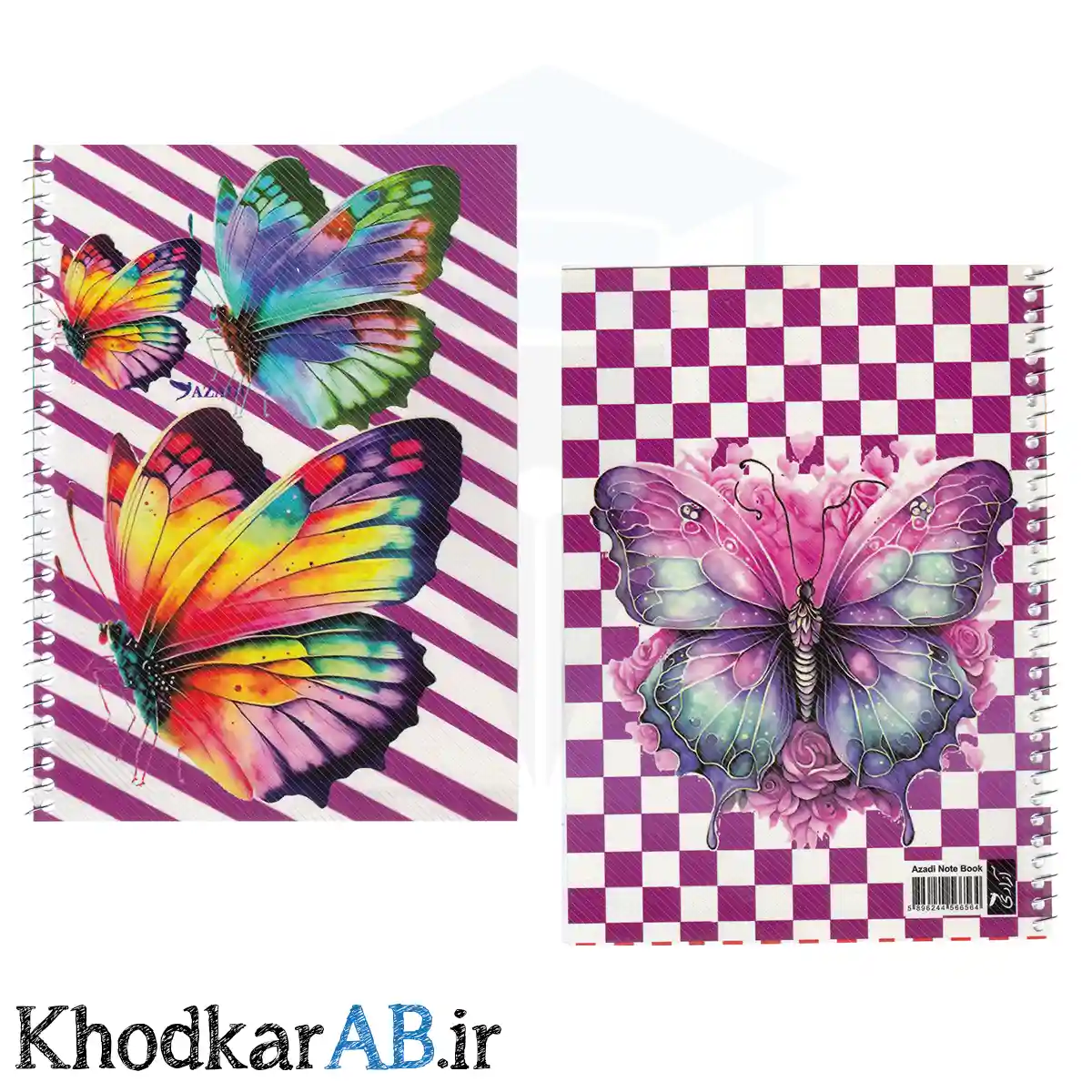 دفتر زبان 2 خط 50 برگ کلاسیک طرح پروانه دفتر زبان 2 خط 50 برگ کلاسیک طرح پروانه