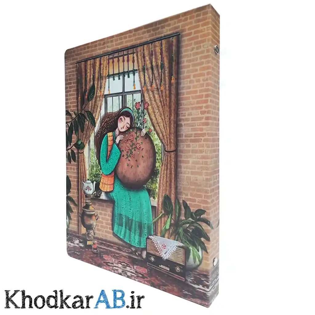 کلاسور کلاسیک با برگه یدک تات طرح دختر و دیوار