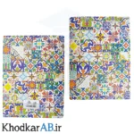 کلاسور کلاسیک با برگه یدک تات طرح سنتی رنگارنگ
