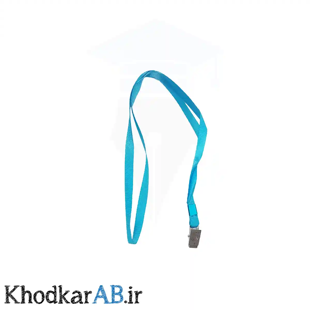 بند کارت آویز گردن با گیره فلزی آبی روشن بند کارت آویز گردن با گیره فلزی آبی روشن