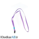 بند کارت آویز گردن با گیره فلزی بنفش