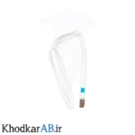 بند کارت آویز گردن با گیره فلزی سفید