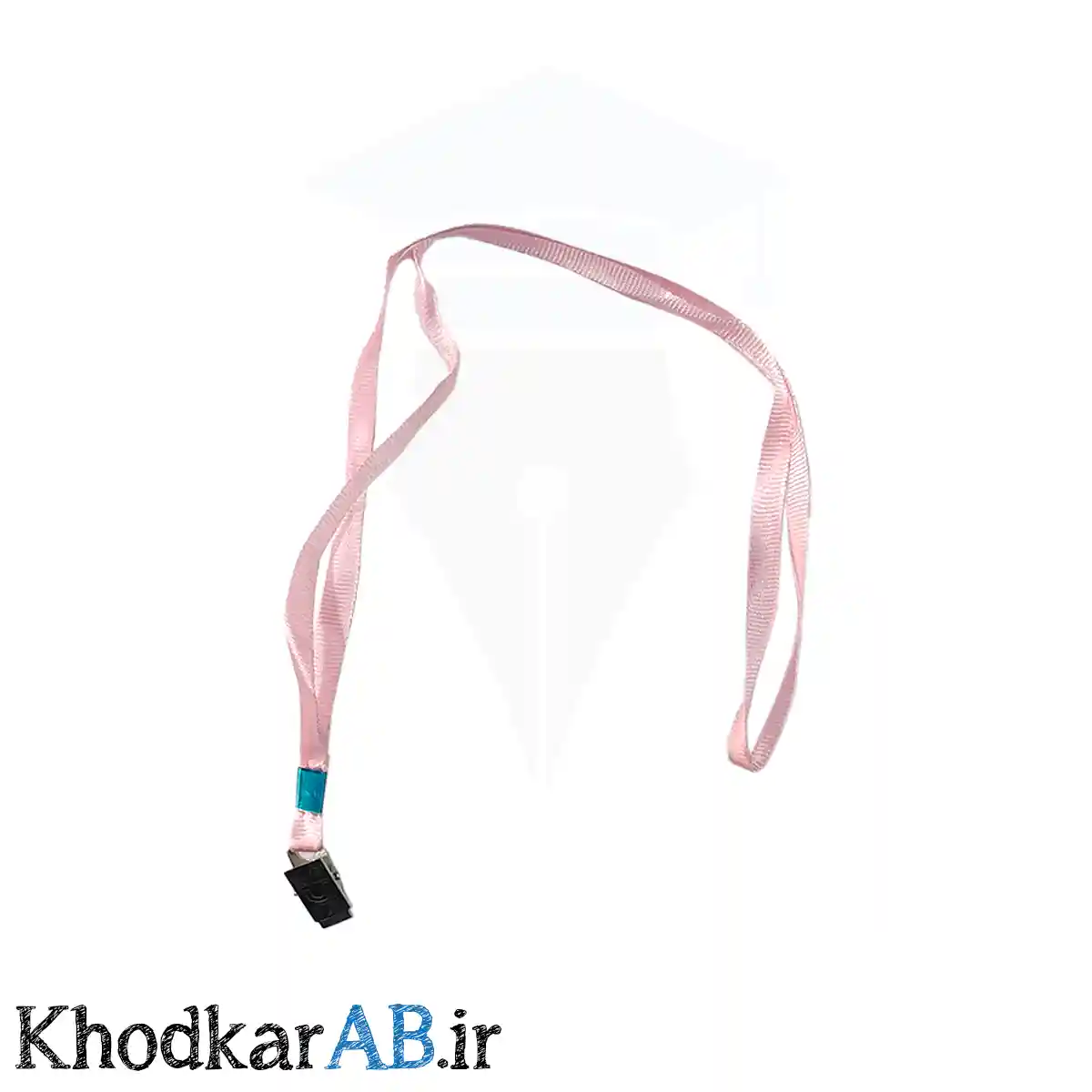 بند کارت آویز گردن با گیره فلزی صورتی بند کارت آویز گردن با گیره فلزی صورتی