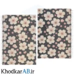 دفتر A4 سیمی جلد سخت 200 برگ فانتزی طرح گل های سفید