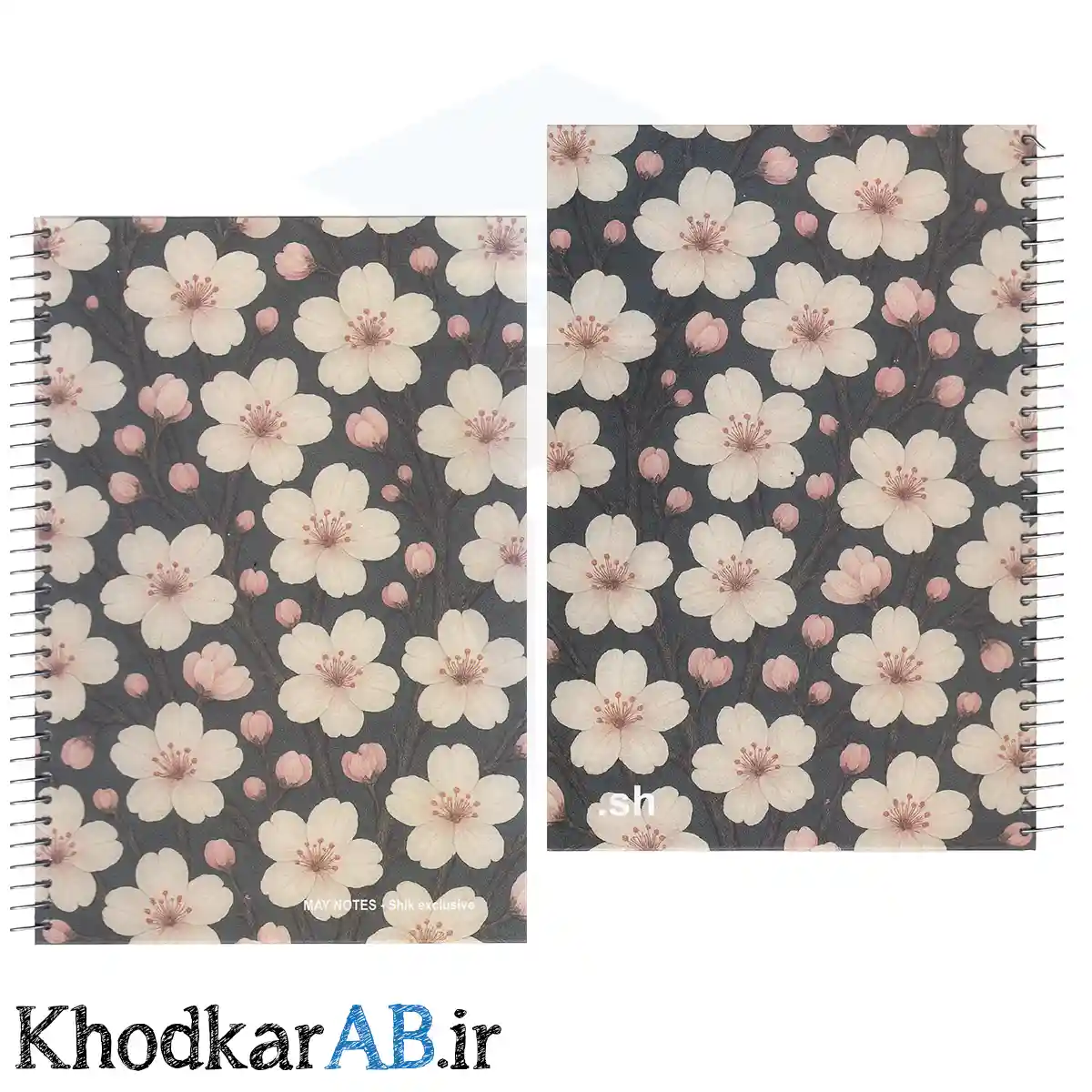 دفتر A4 سیمی جلد سخت 200 برگ فانتزی طرح گل های سفید دفتر A4 سیمی جلد سخت 200 برگ فانتزی طرح گل های سفید