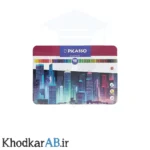مدادرنگی 48 رنگ پیکاسو جعبه فلزی زرشکی
