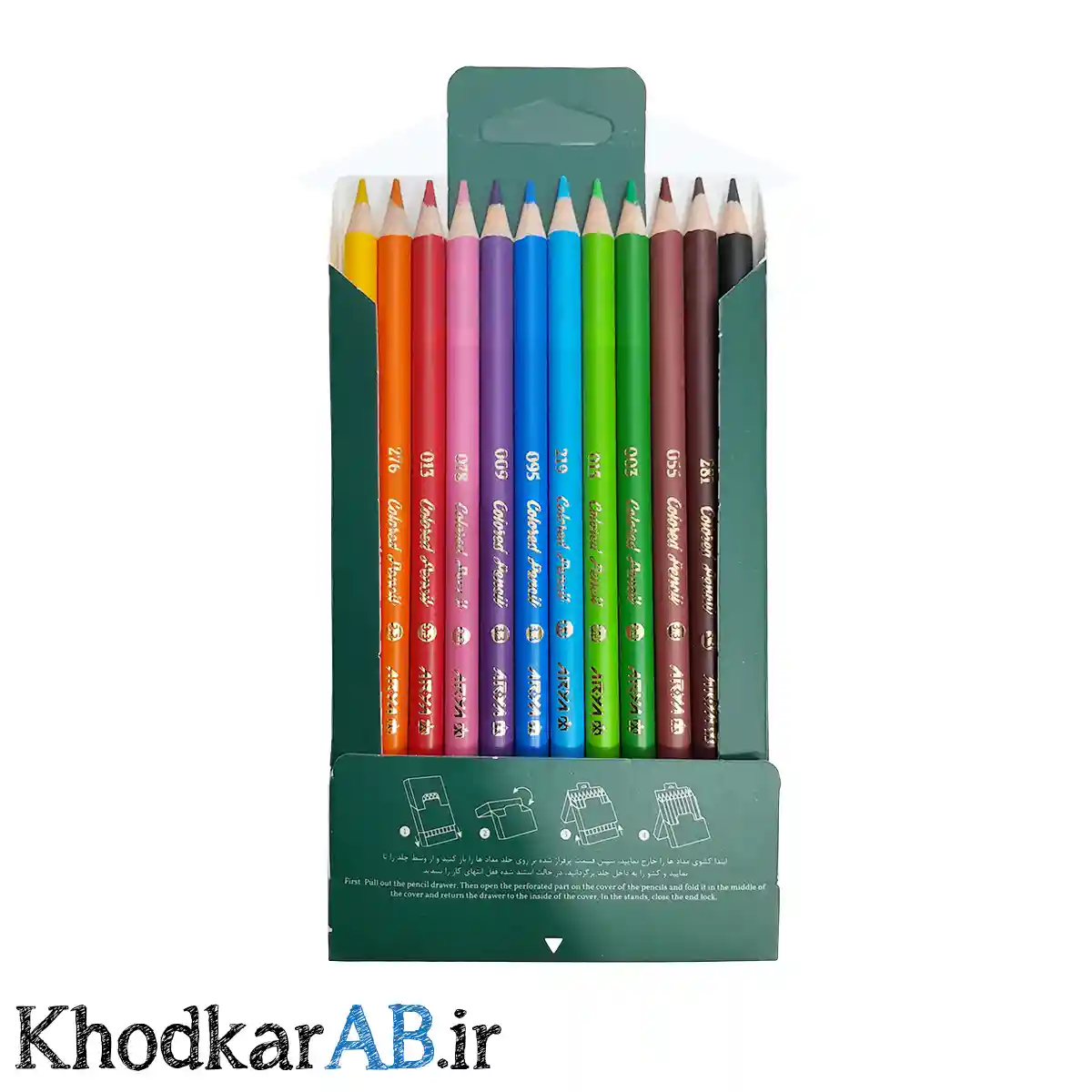 مدادرنگی آرتیست 12 رنگ آریا جعبه مقوایی مدادرنگی آرتیست 12 رنگ آریا جعبه مقوایی