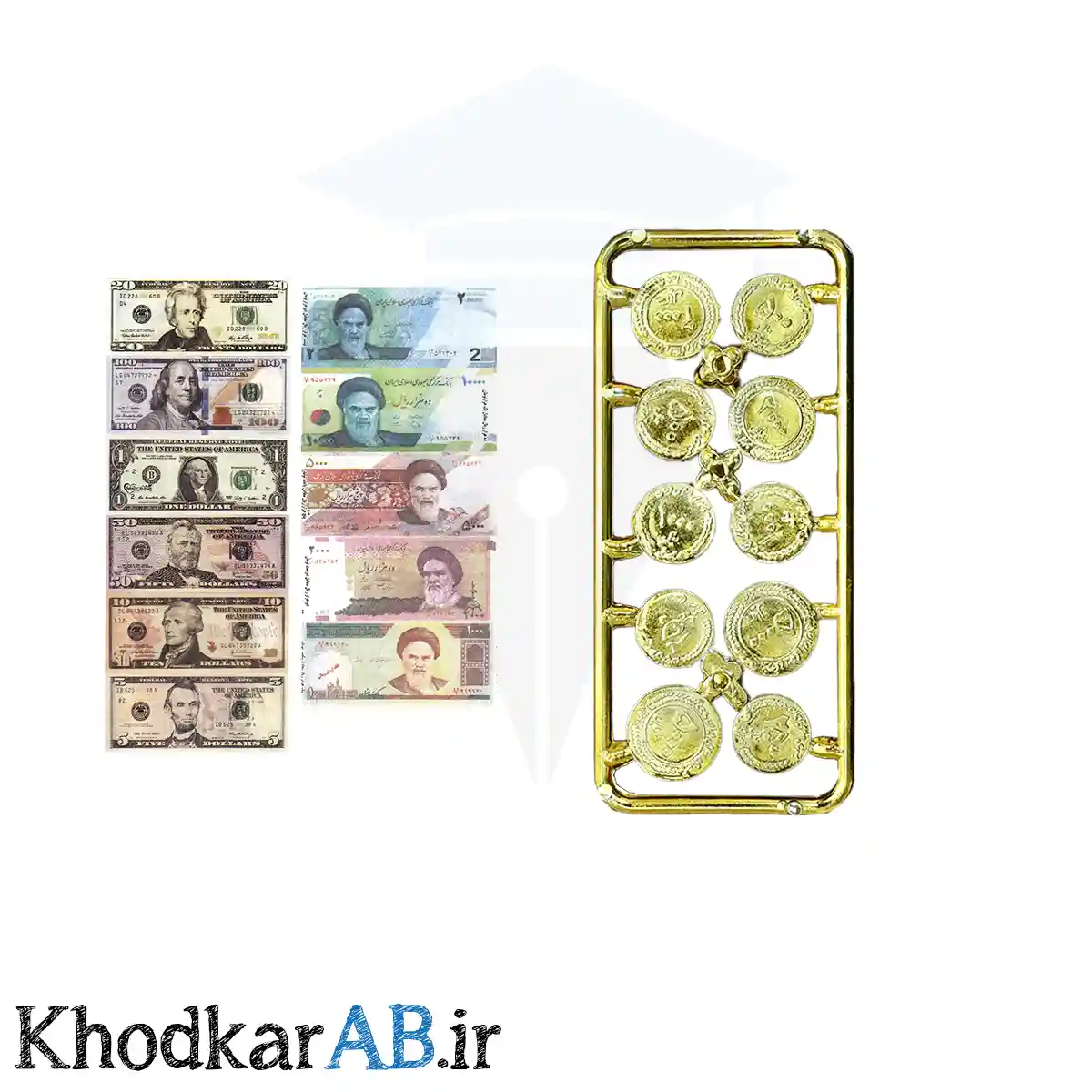 پول آموزشی سکه و اسکناس طلایی پول آموزشی سکه و اسکناس طلایی