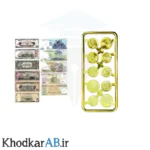 پول آموزشی مدل سکه و اسکناس طلایی